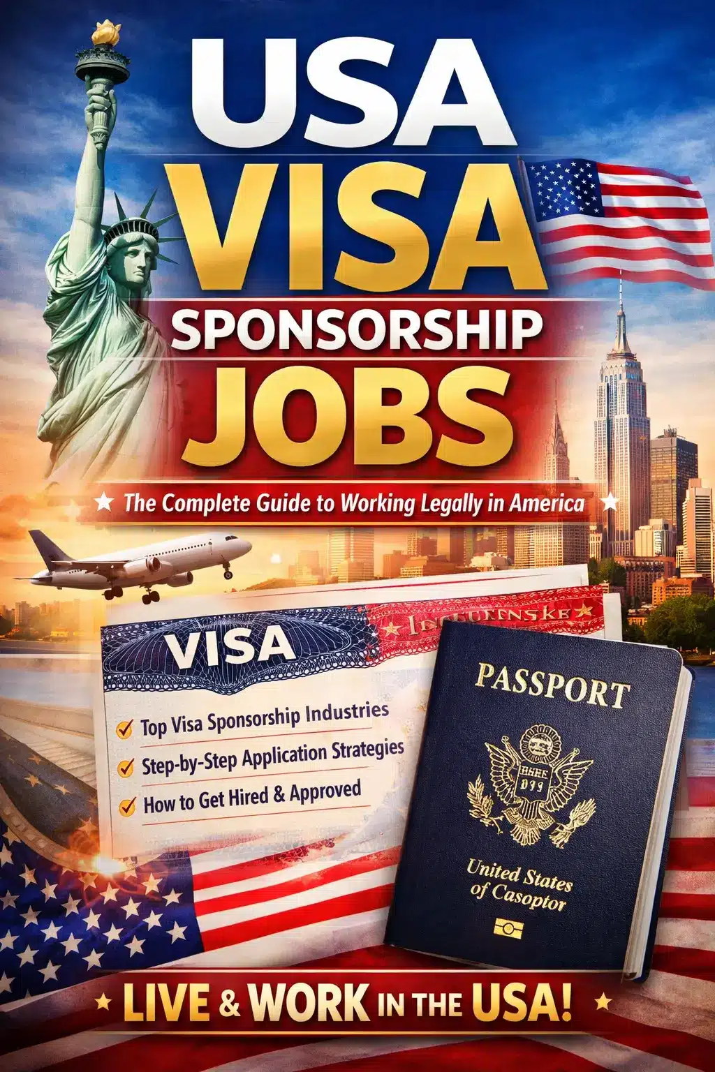 Visa Sponsorship Jobs USA (From Abroad) eBook cover