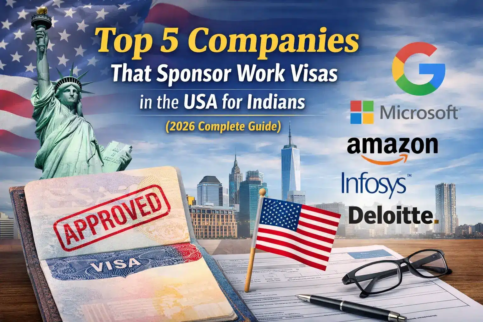Top 5 Companies That Sponsor Work Visas in the USA for Indians